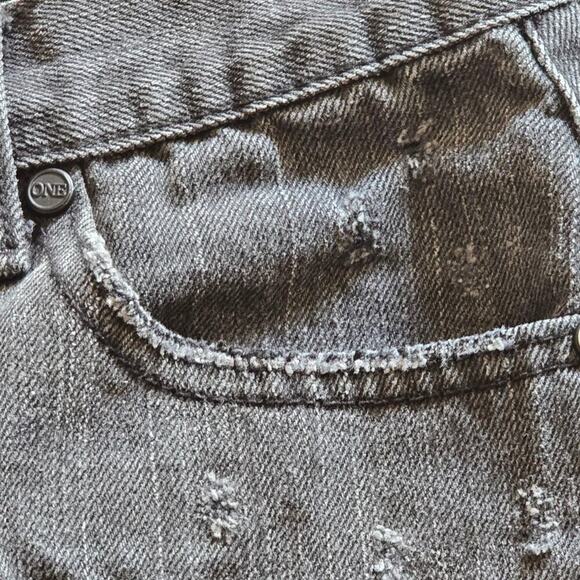 One Teaspoon Black Distressed Shorts - Picture 4 of 11